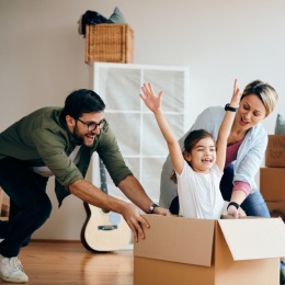a family playing in a living room 